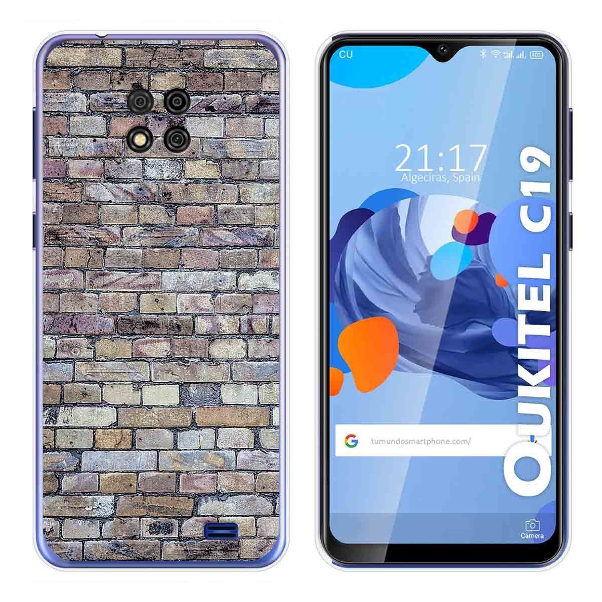 Funda Gel Tpu para Oukitel C19 diseño Ladrillo 02 Dibujos