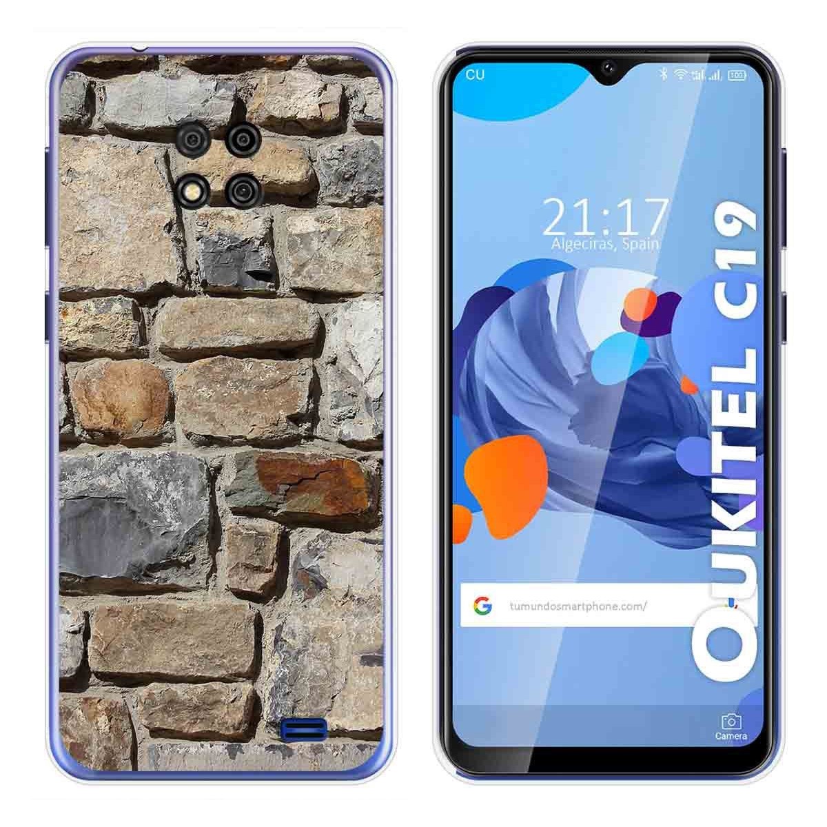 Funda Gel Tpu para Oukitel C19 diseño Ladrillo 03 Dibujos