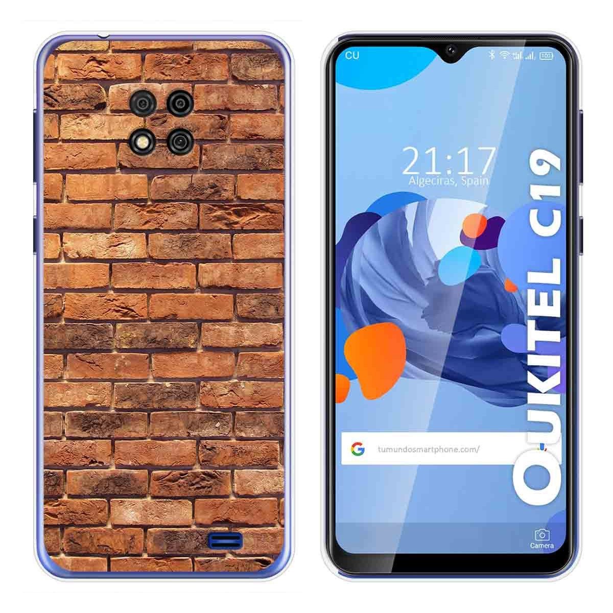 Funda Gel Tpu para Oukitel C19 diseño Ladrillo 04 Dibujos