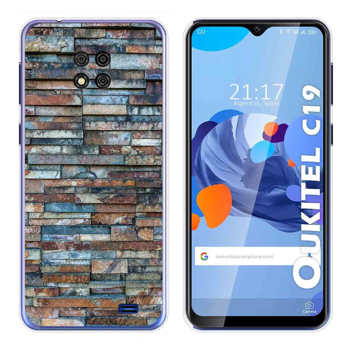 Funda Gel Tpu para Oukitel C19 diseño Ladrillo 05 Dibujos
