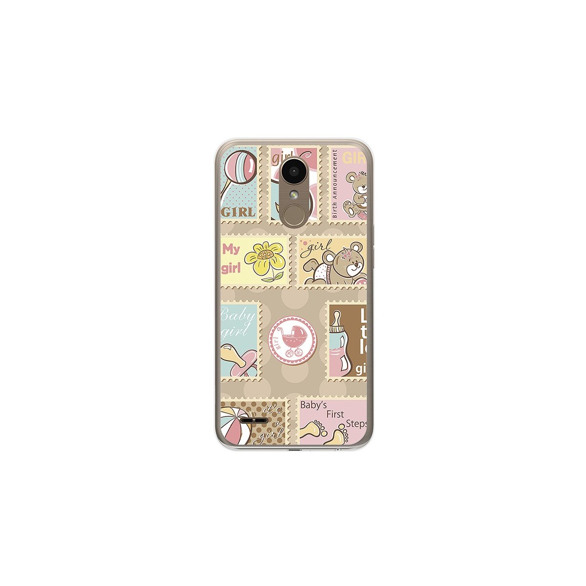 Funda Gel Tpu para Lg K10 2017 Diseño Sellos Dibujos