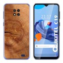 Funda Gel Tpu para Oukitel C19 diseño Madera 04 Dibujos