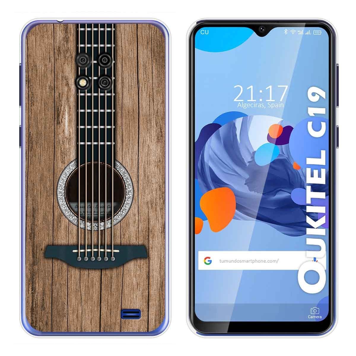 Funda Gel Tpu para Oukitel C19 diseño Madera 11 Dibujos