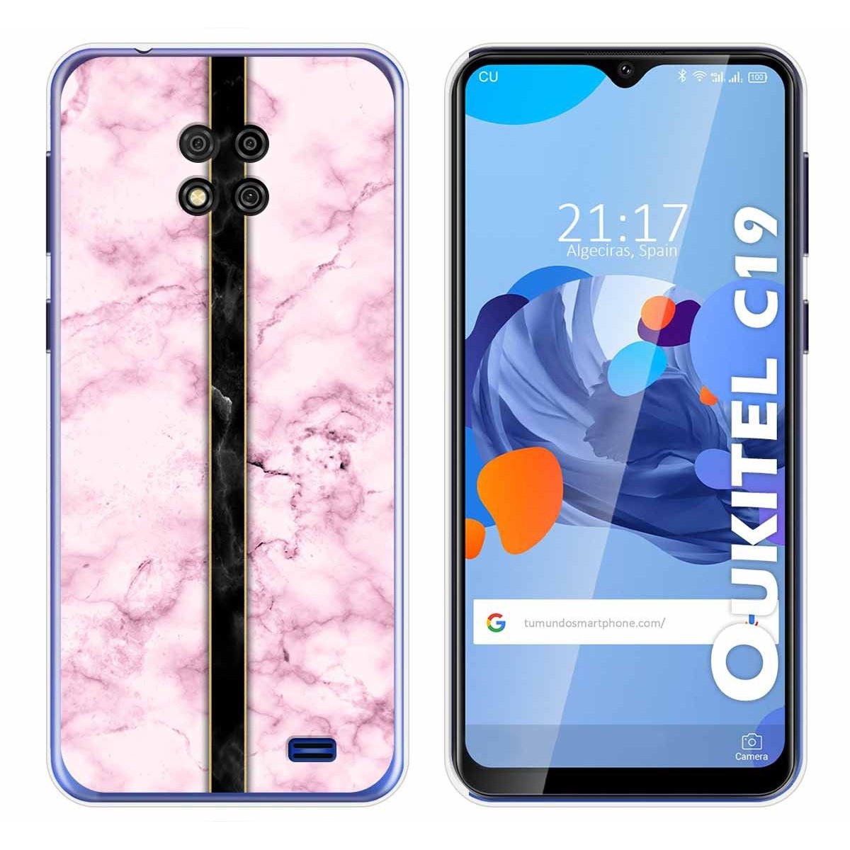 Funda Gel Tpu para Oukitel C19 diseño Mármol 04 Dibujos