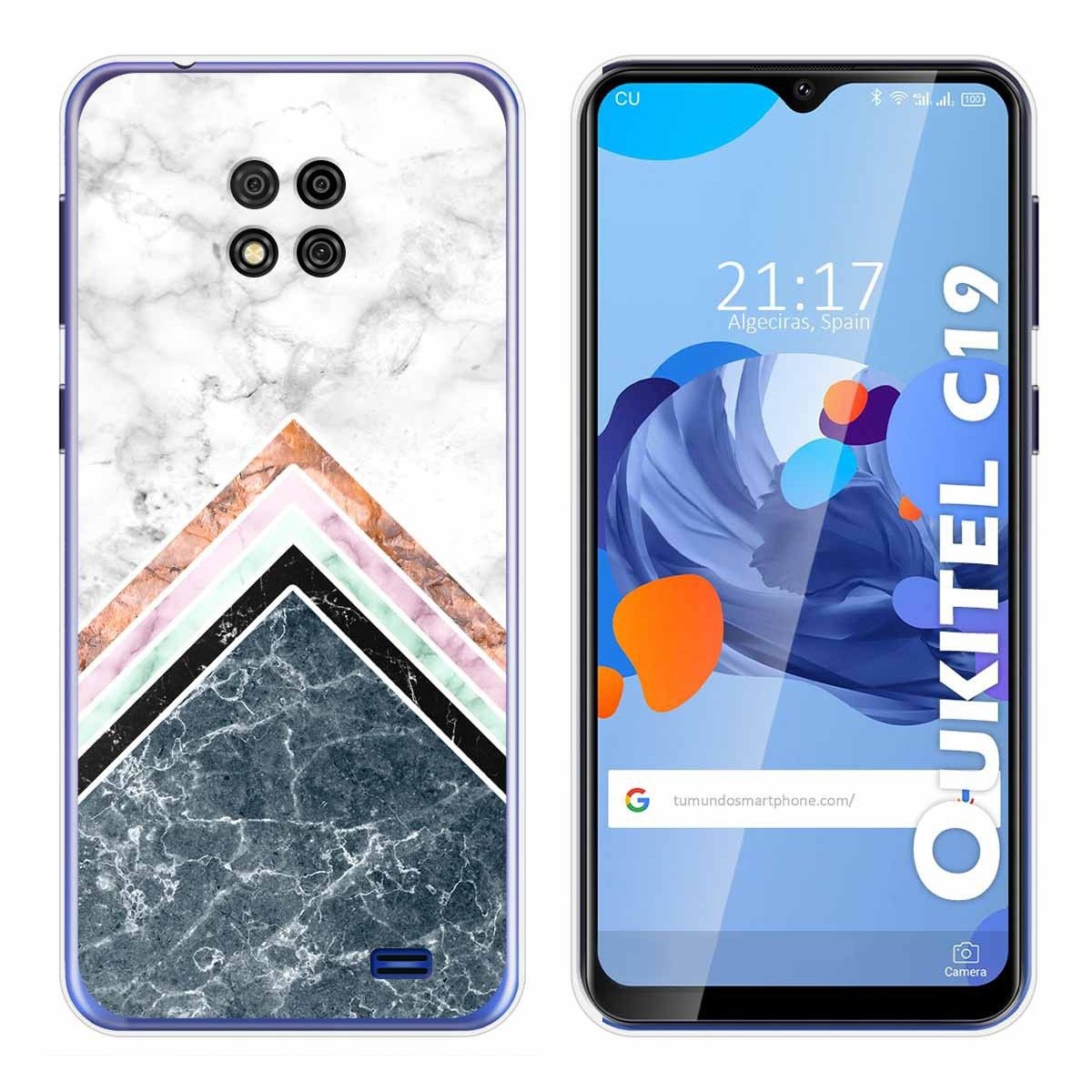 Funda Gel Tpu para Oukitel C19 diseño Mármol 05 Dibujos
