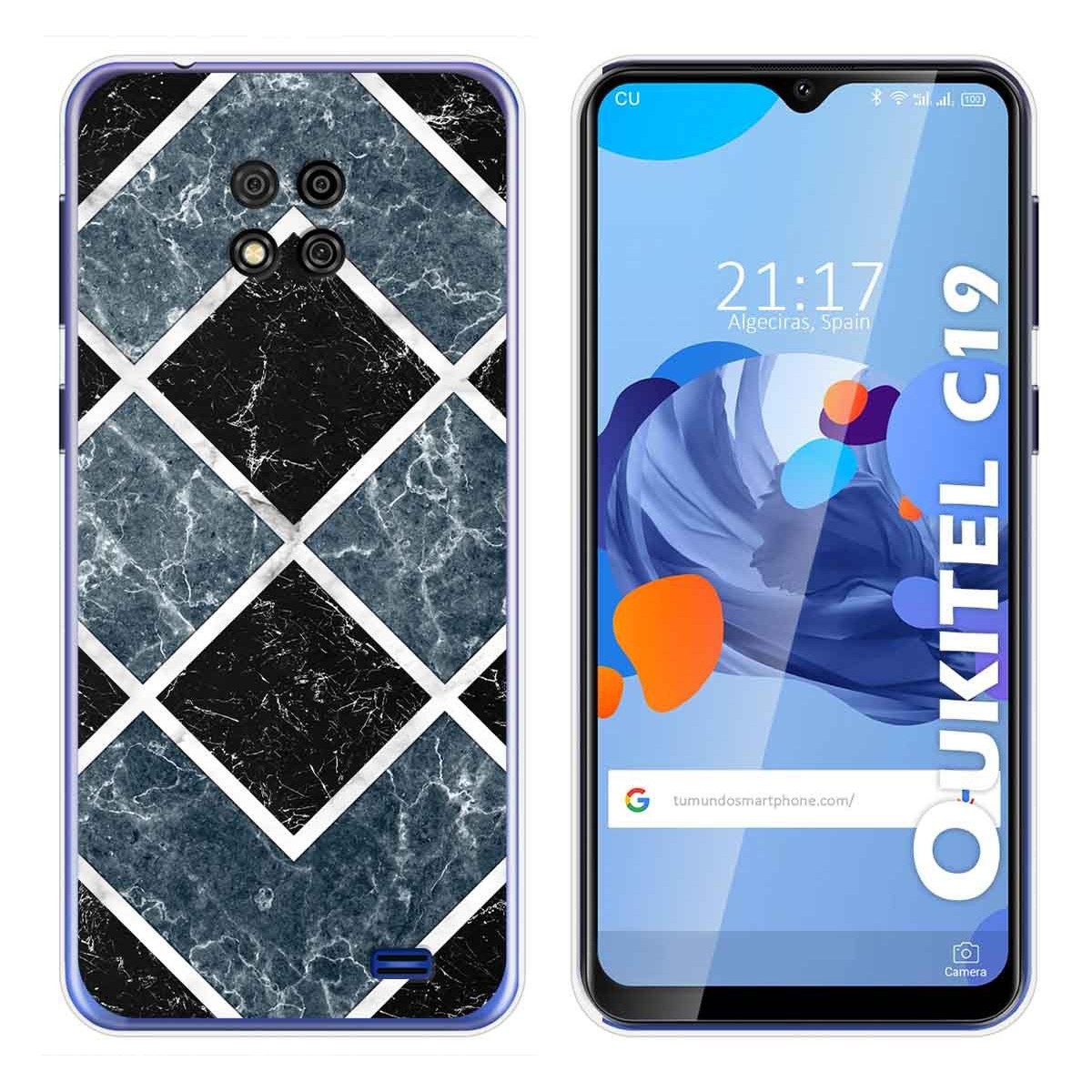 Funda Gel Tpu para Oukitel C19 diseño Mármol 06 Dibujos