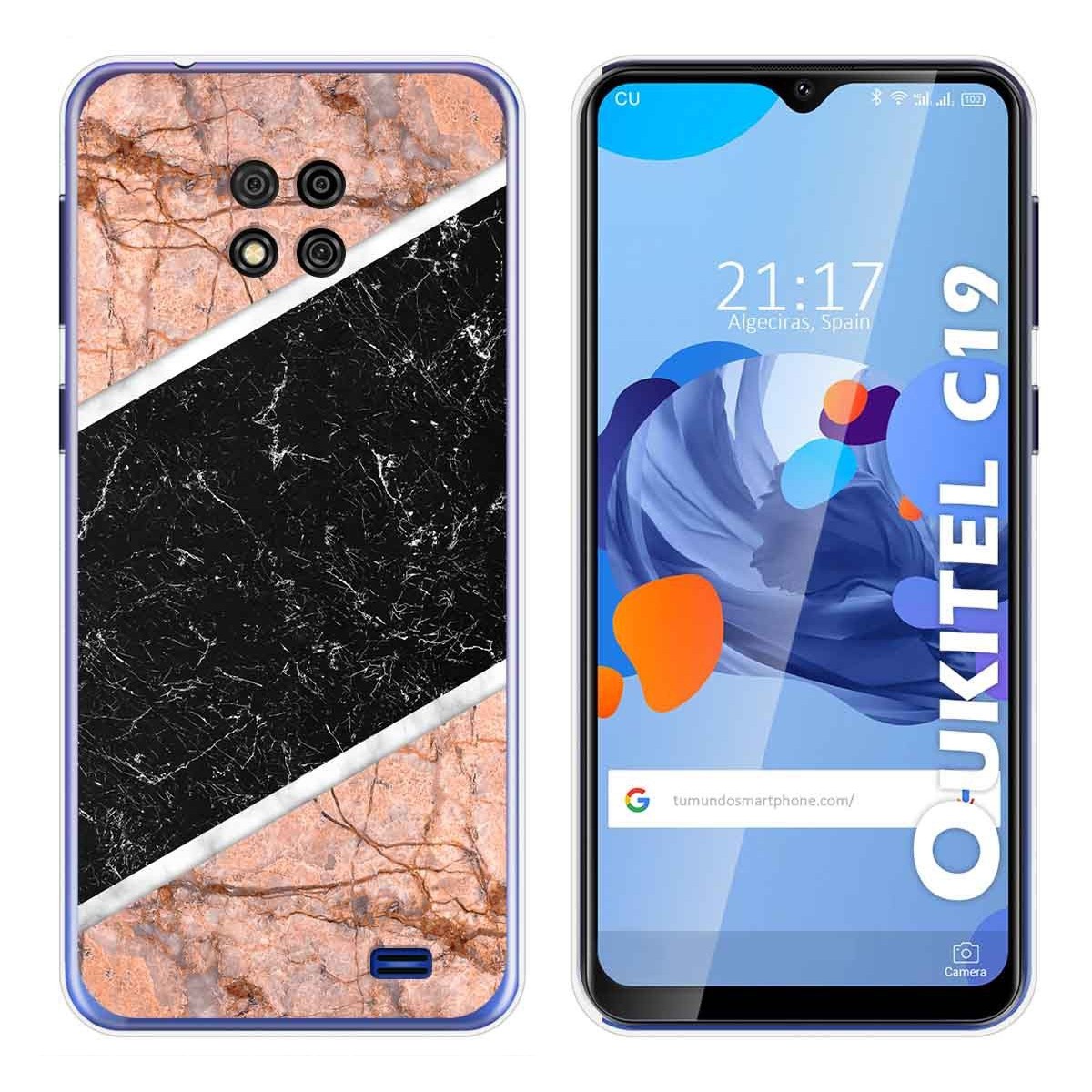 Funda Gel Tpu para Oukitel C19 diseño Mármol 07 Dibujos