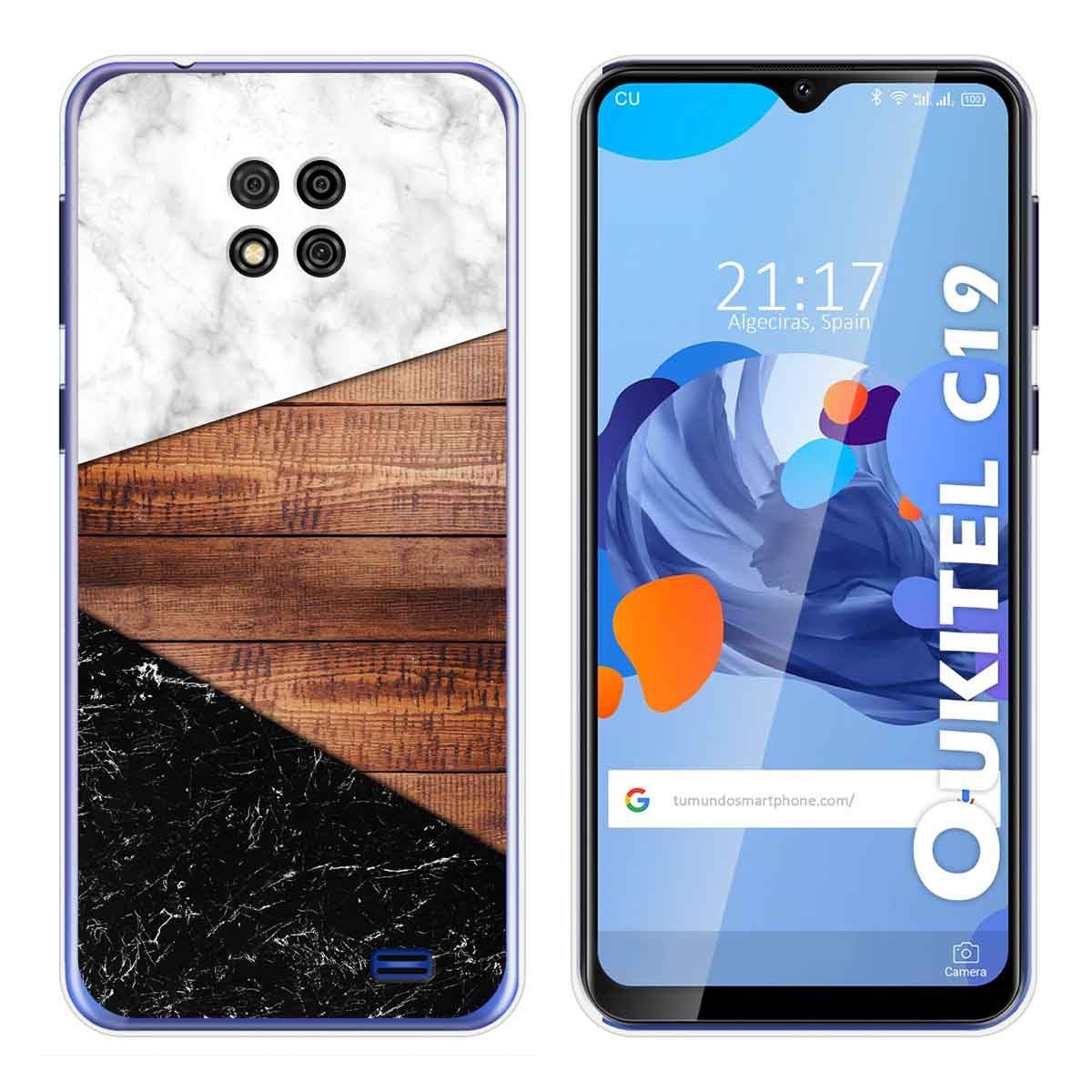 Funda Gel Tpu para Oukitel C19 diseño Mármol 11 Dibujos