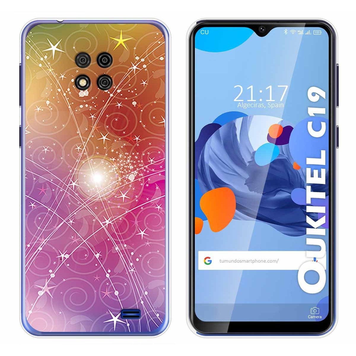 Funda Gel Tpu para Oukitel C19 diseño Abstracto Dibujos