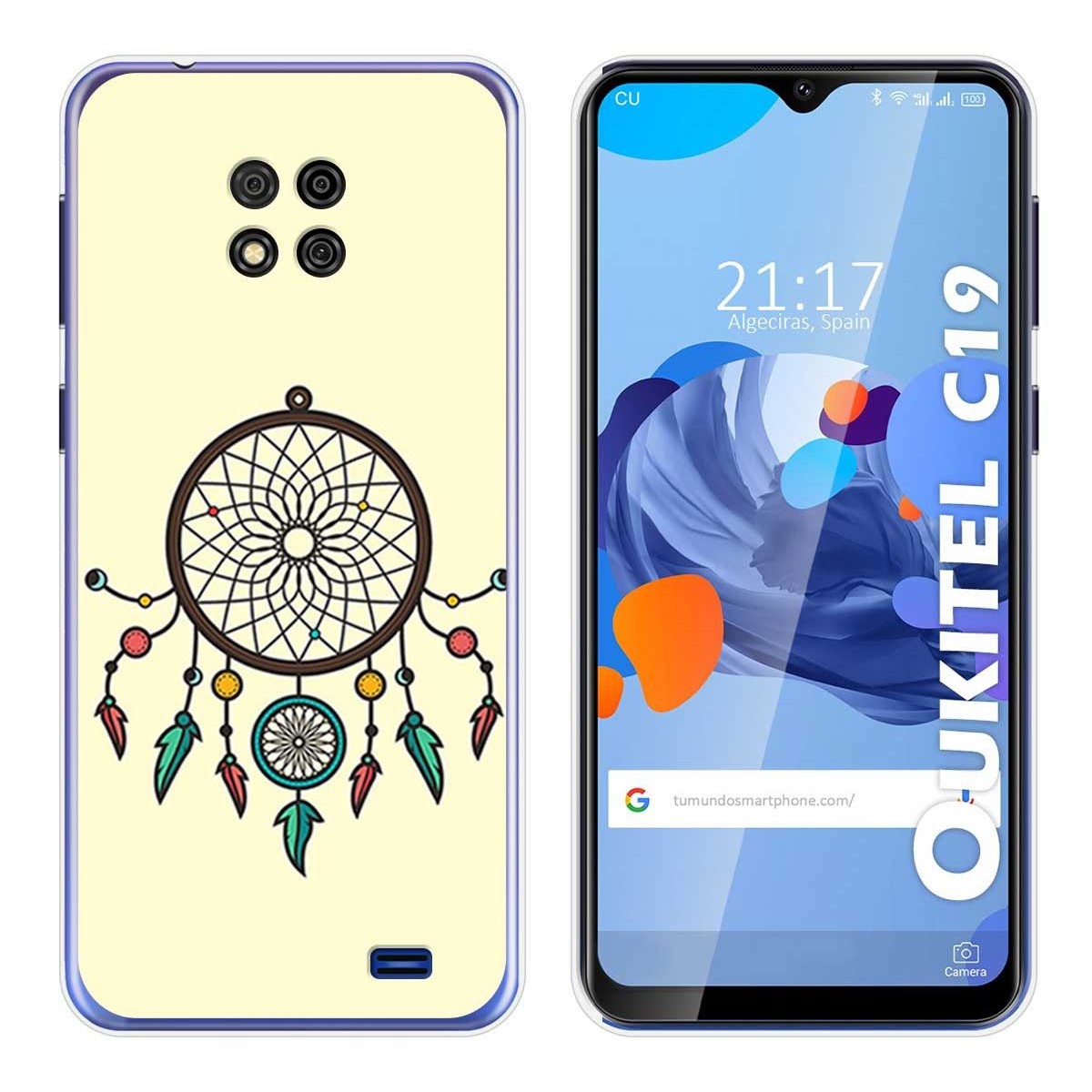 Funda Gel Tpu para Oukitel C19 diseño Atrapasueños Dibujos