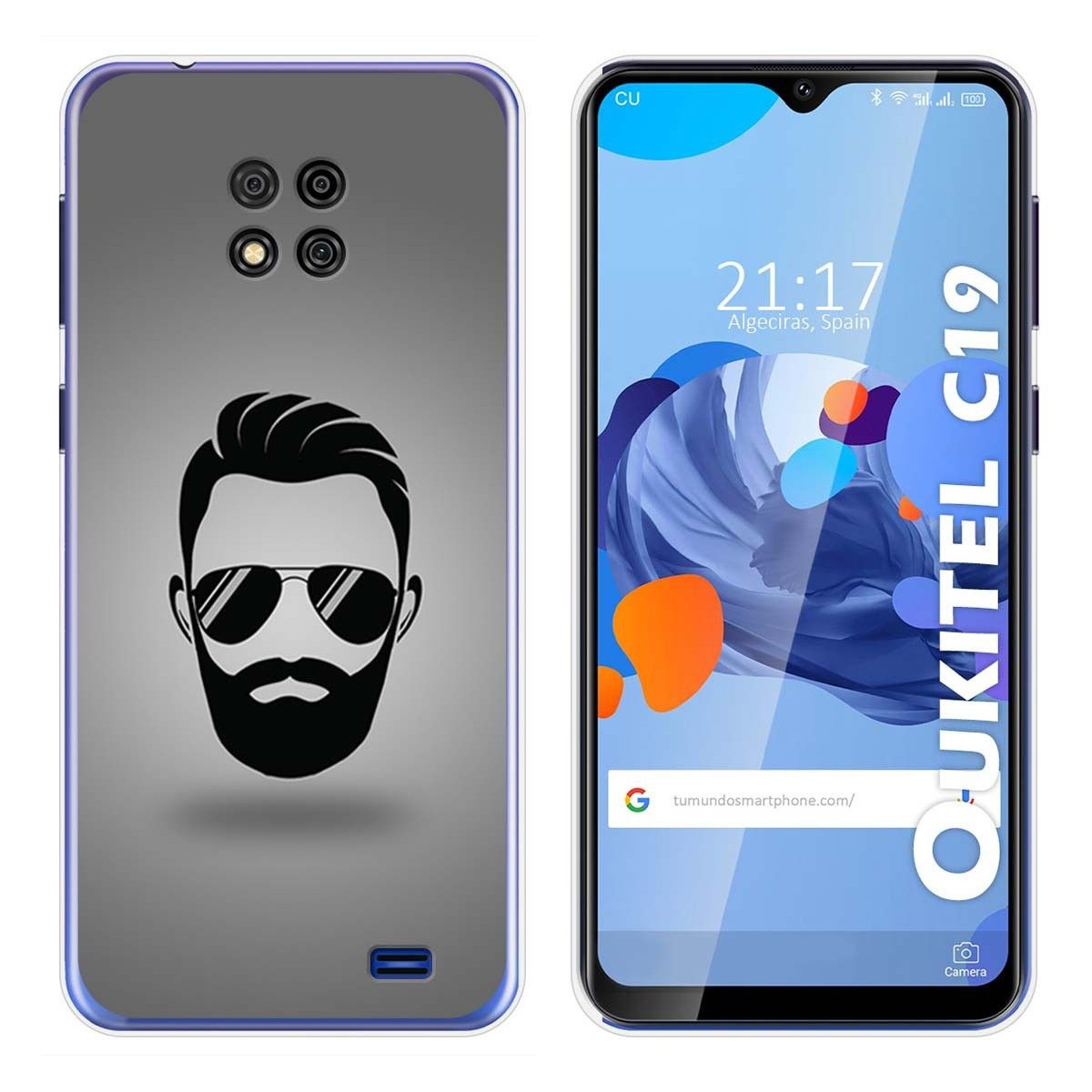 Funda Gel Tpu para Oukitel C19 diseño Barba Dibujos