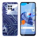 Funda Gel Tpu para Oukitel C19 diseño Circuito Dibujos