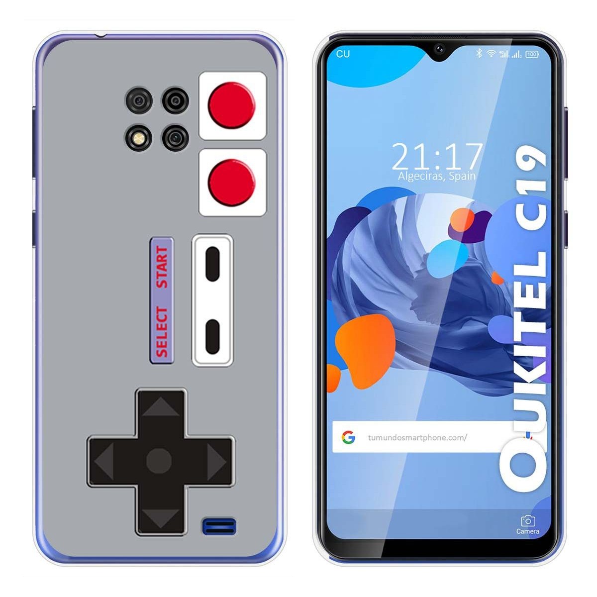 Funda Gel Tpu para Oukitel C19 diseño Consola Dibujos