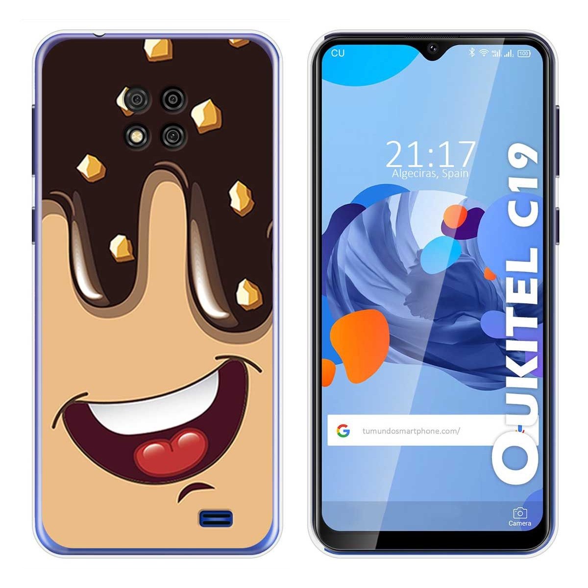 Funda Gel Tpu para Oukitel C19 diseño Helado Chocolate Dibujos