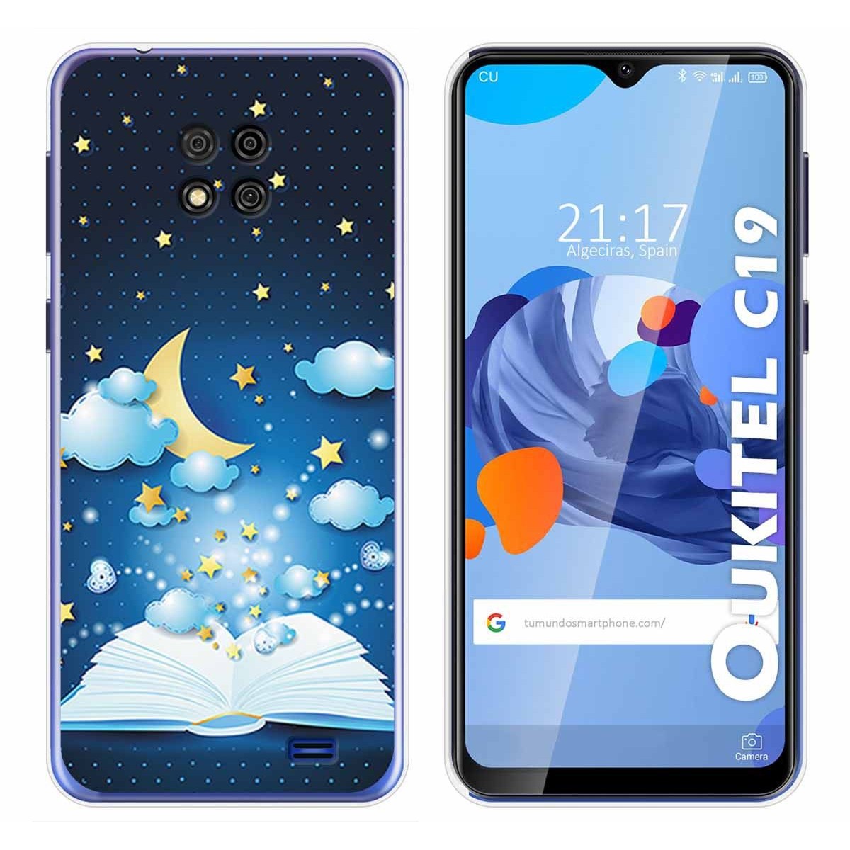 Funda Gel Tpu para Oukitel C19 diseño Libro Cuentos Dibujos