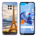 Funda Gel Tpu para Oukitel C19 diseño Paris Dibujos