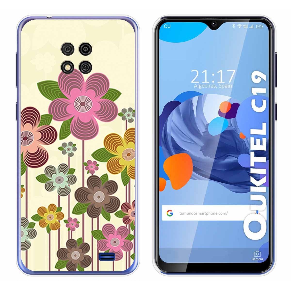 Funda Gel Tpu para Oukitel C19 diseño Primavera En Flor Dibujos