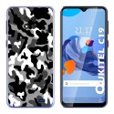 Funda Gel Tpu para Oukitel C19 diseño Snow Camuflaje Dibujos