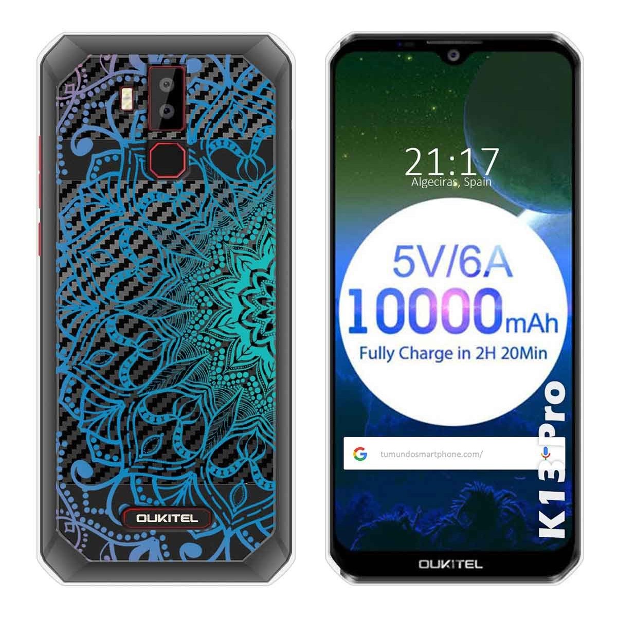 Funda Gel Transparente para Oukitel K13 Pro diseño Mandala Dibujos