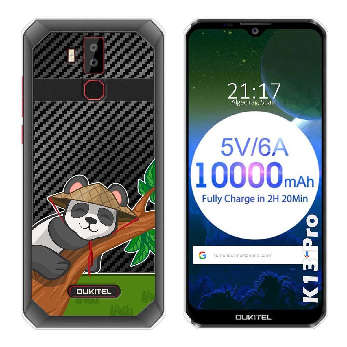 Funda Gel Transparente para Oukitel K13 Pro diseño Panda Dibujos