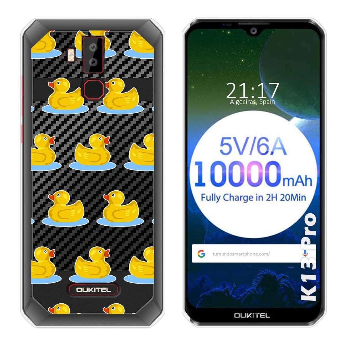 Funda Gel Transparente para Oukitel K13 Pro diseño Pato Dibujos