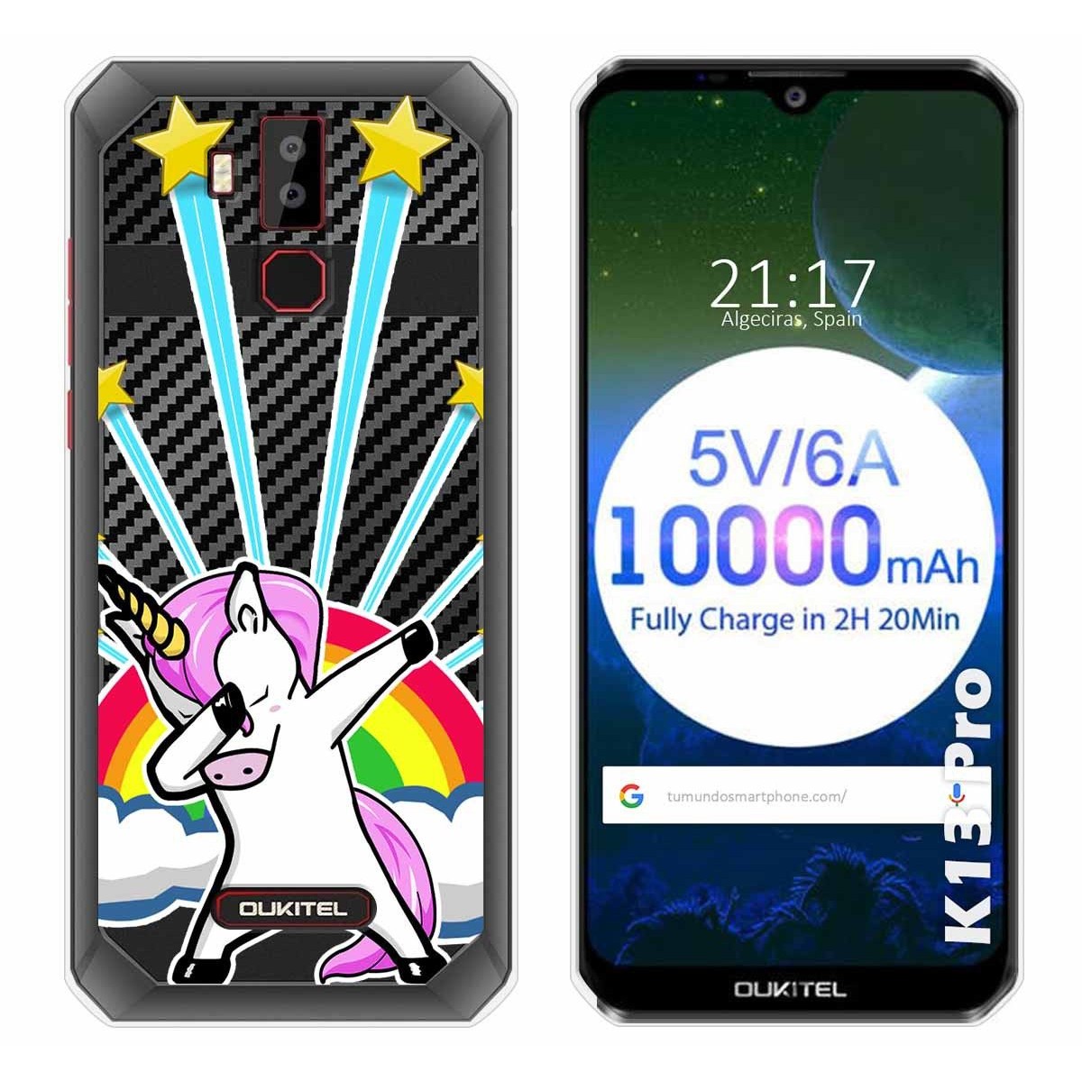 Funda Gel Transparente para Oukitel K13 Pro diseño Unicornio Dibujos
