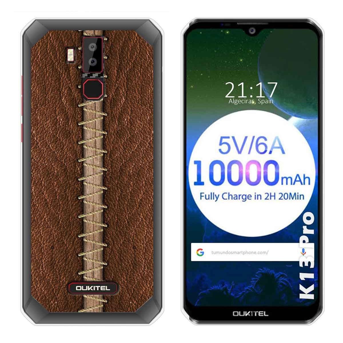 Funda Gel Tpu para Oukitel K13 Pro diseño Cuero 01 Dibujos