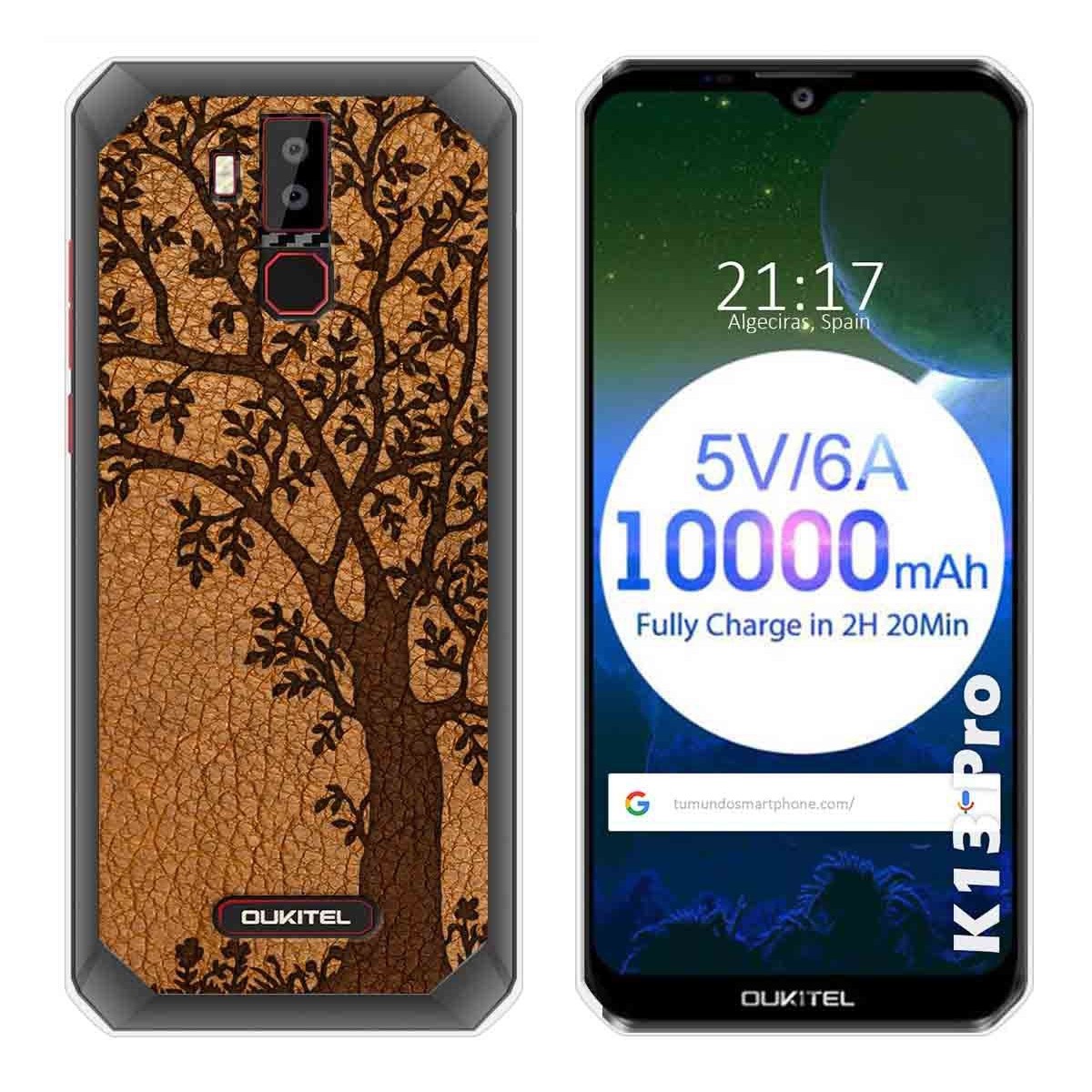 Funda Gel Tpu para Oukitel K13 Pro diseño Cuero 03 Dibujos