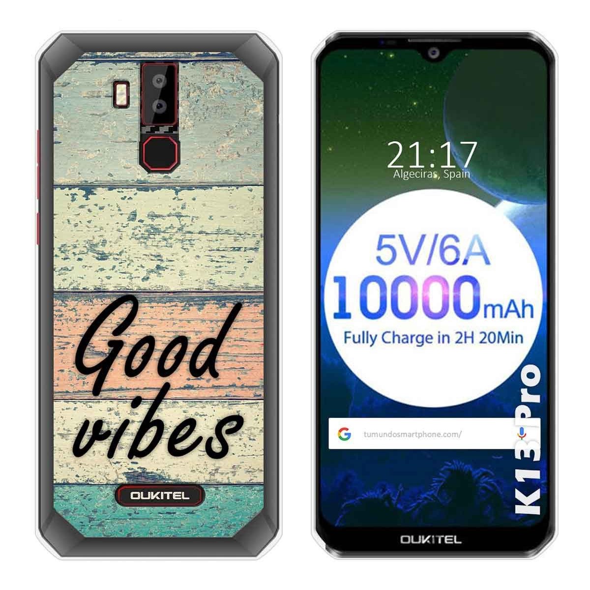 Funda Gel Tpu para Oukitel K13 Pro diseño Madera 01 Dibujos