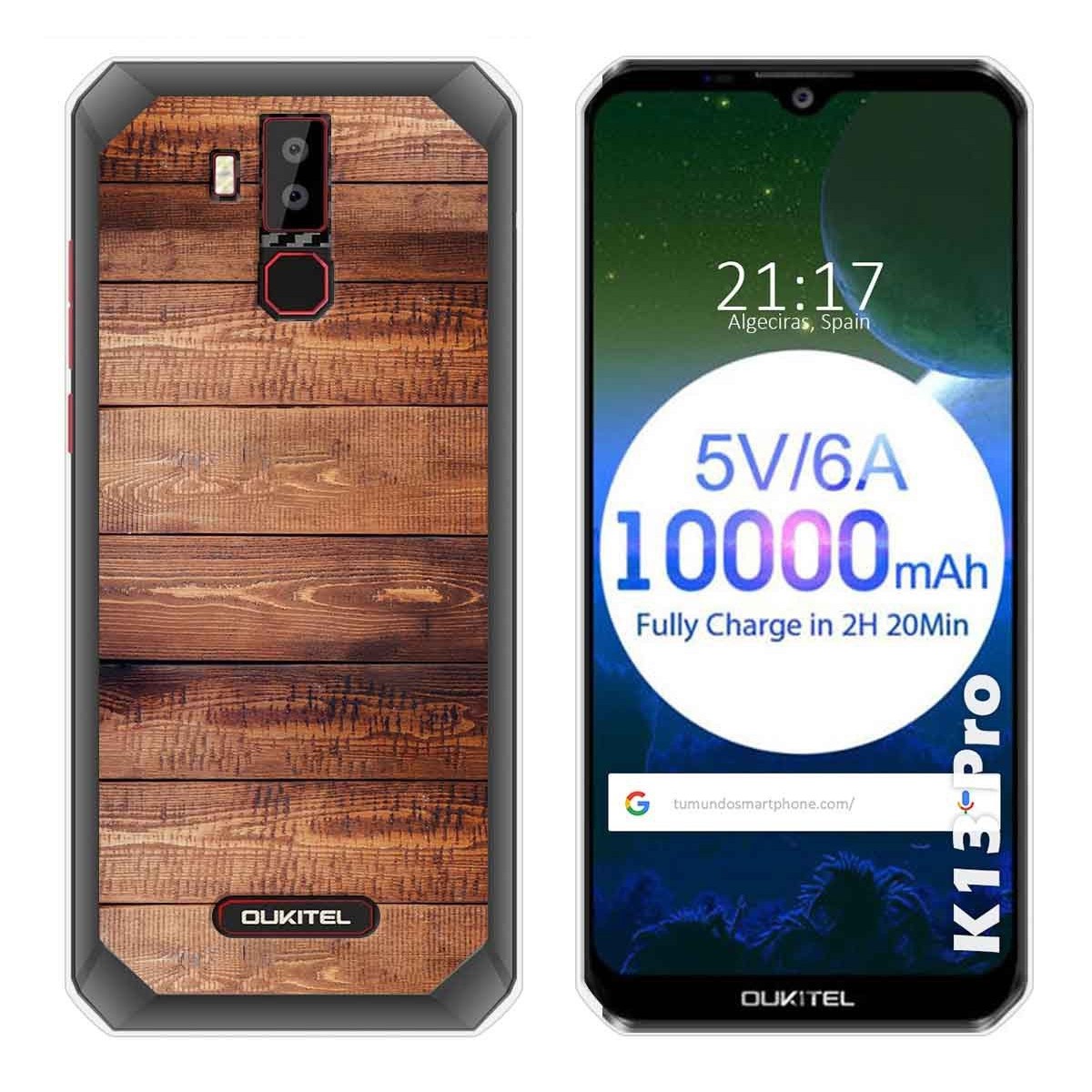 Funda Gel Tpu para Oukitel K13 Pro diseño Madera 02 Dibujos