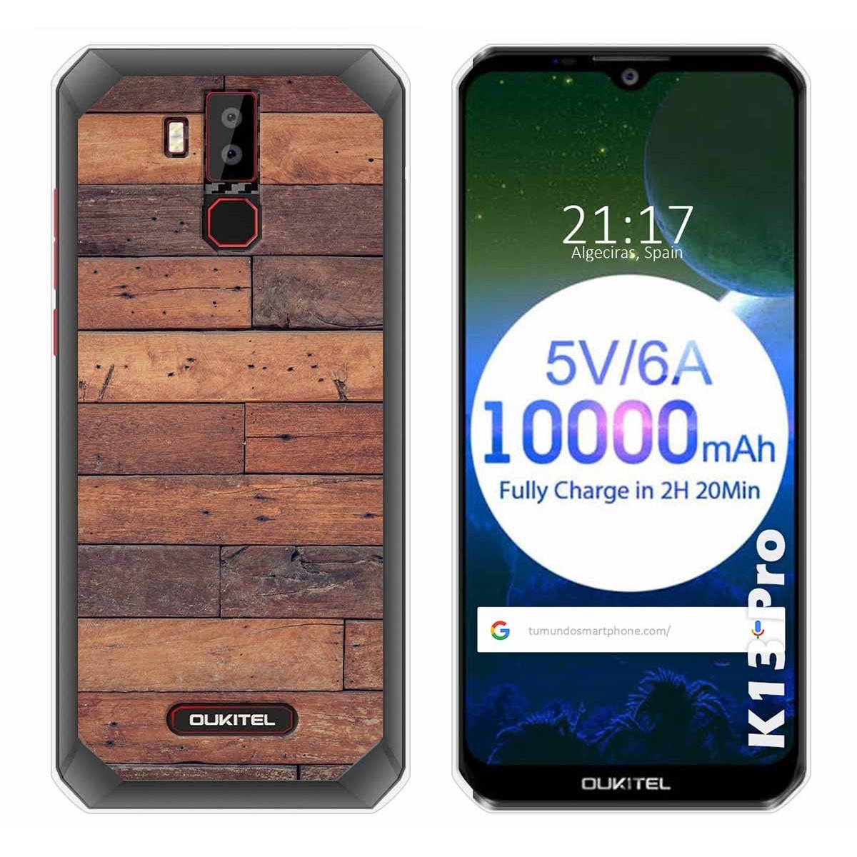 Funda Gel Tpu para Oukitel K13 Pro diseño Madera 03 Dibujos