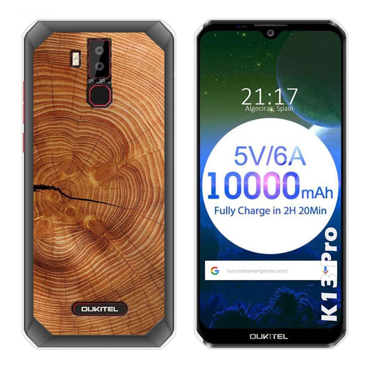 Funda Gel Tpu para Oukitel K13 Pro diseño Madera 04 Dibujos