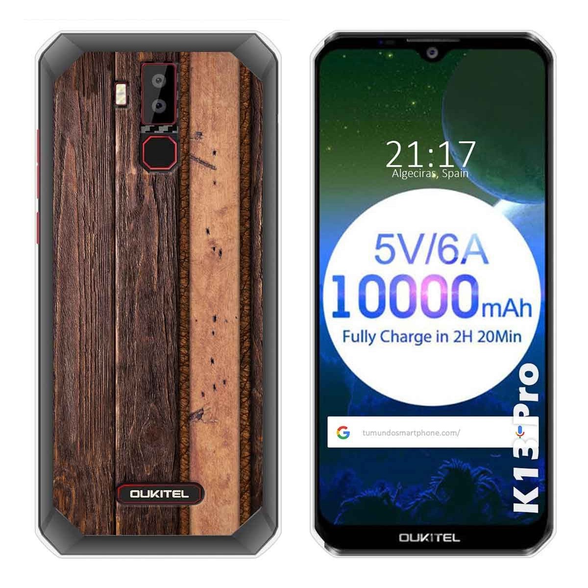 Funda Gel Tpu para Oukitel K13 Pro diseño Madera 05 Dibujos