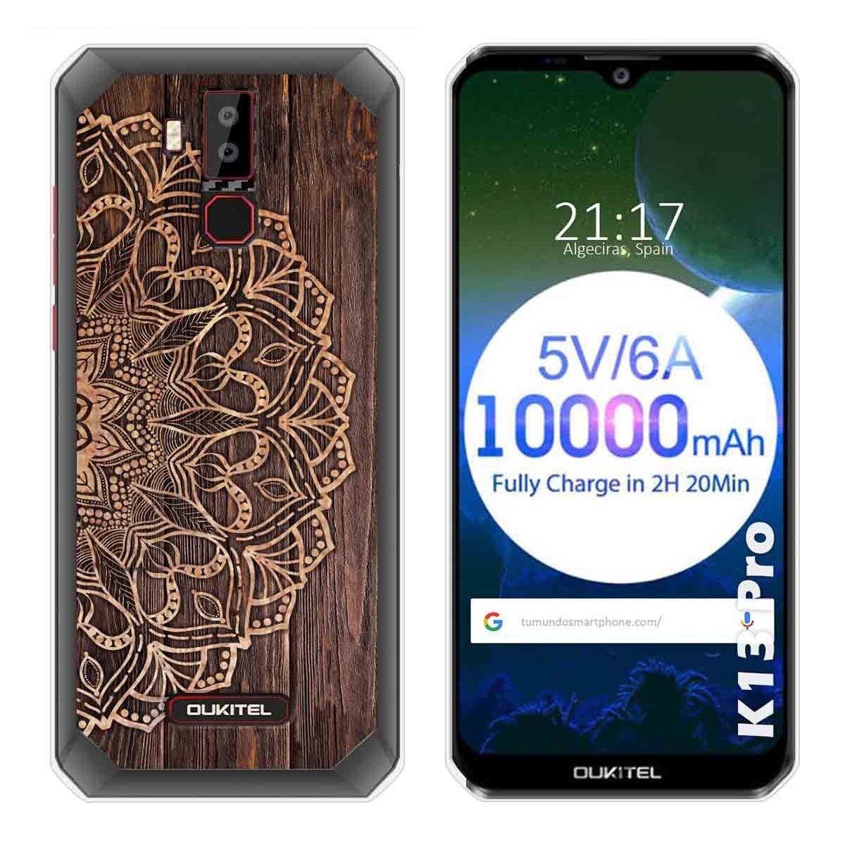 Funda Gel Tpu para Oukitel K13 Pro diseño Madera 06 Dibujos
