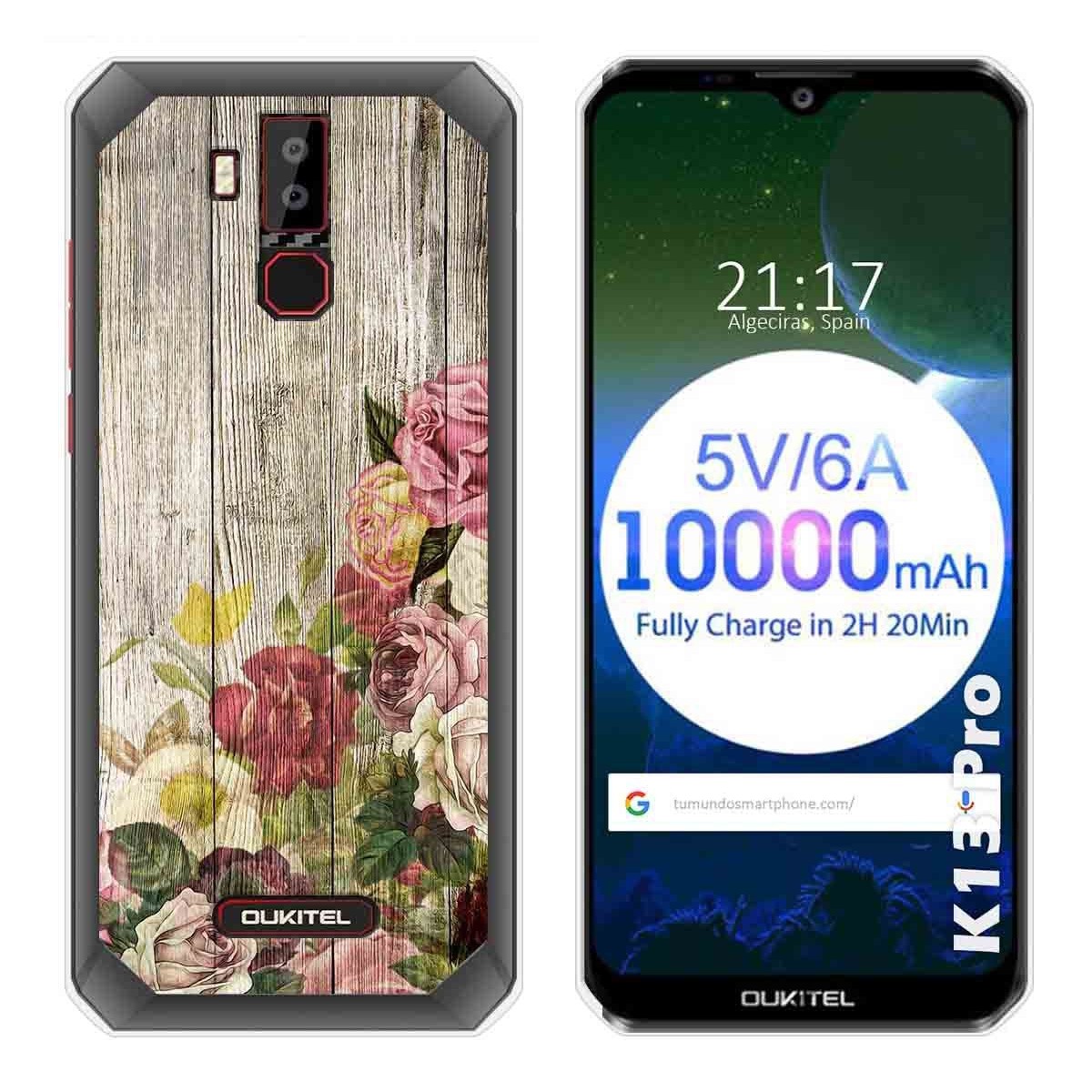 Funda Gel Tpu para Oukitel K13 Pro diseño Madera 08 Dibujos