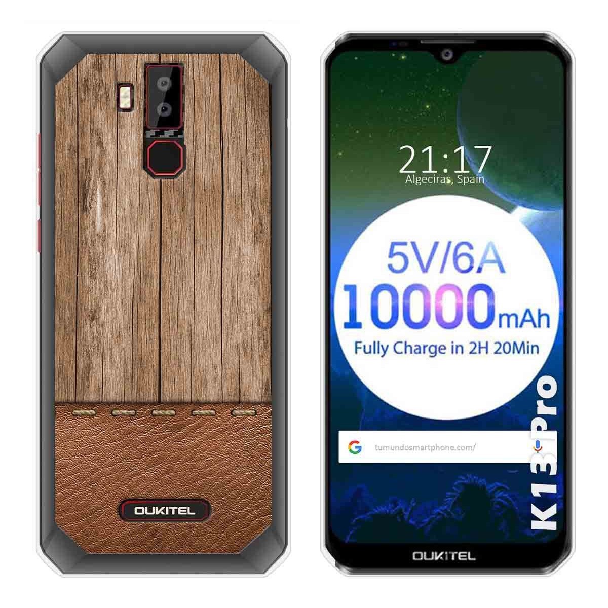 Funda Gel Tpu para Oukitel K13 Pro diseño Madera 09 Dibujos