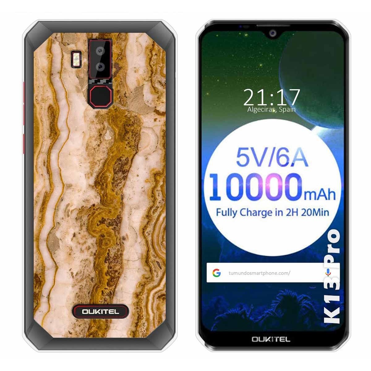 Funda Gel Tpu para Oukitel K13 Pro diseño Mármol 10 Dibujos