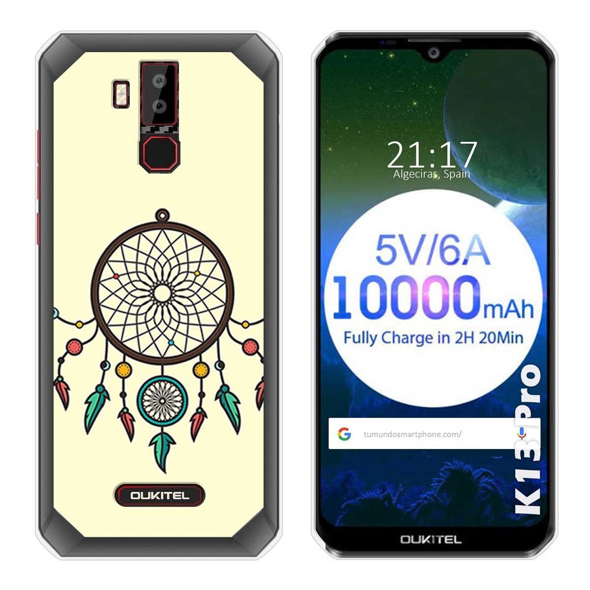 Funda Gel Tpu para Oukitel K13 Pro diseño Atrapasueños Dibujos