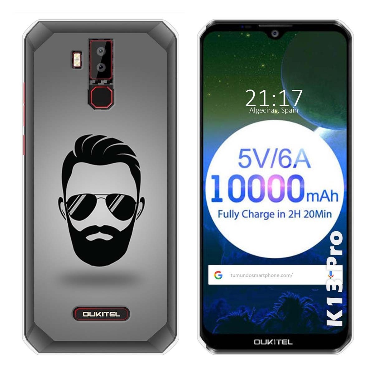 Funda Gel Tpu para Oukitel K13 Pro diseño Barba Dibujos