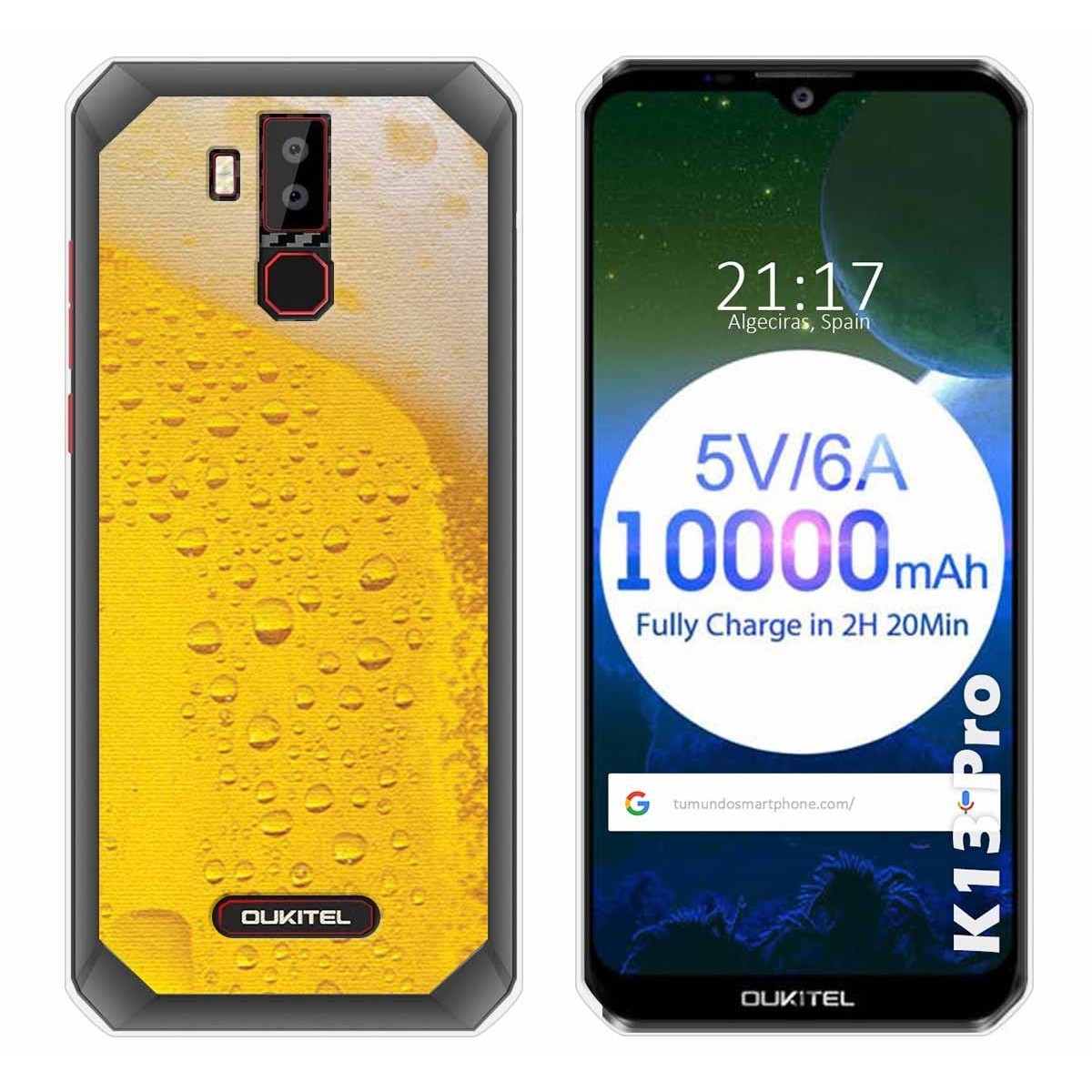 Funda Gel Tpu para Oukitel K13 Pro diseño Cerveza Dibujos
