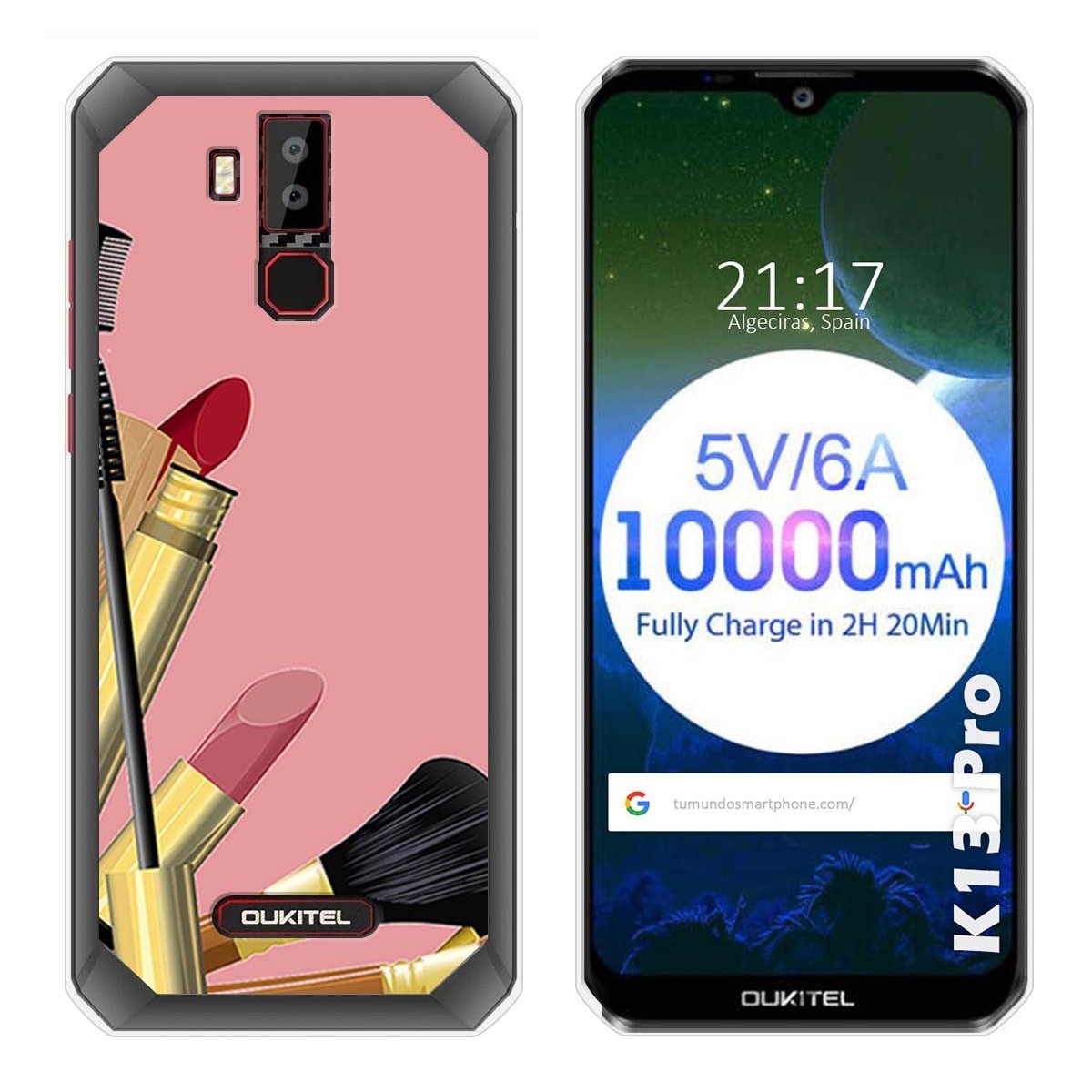 Funda Gel Tpu para Oukitel K13 Pro diseño Brochas Dibujos