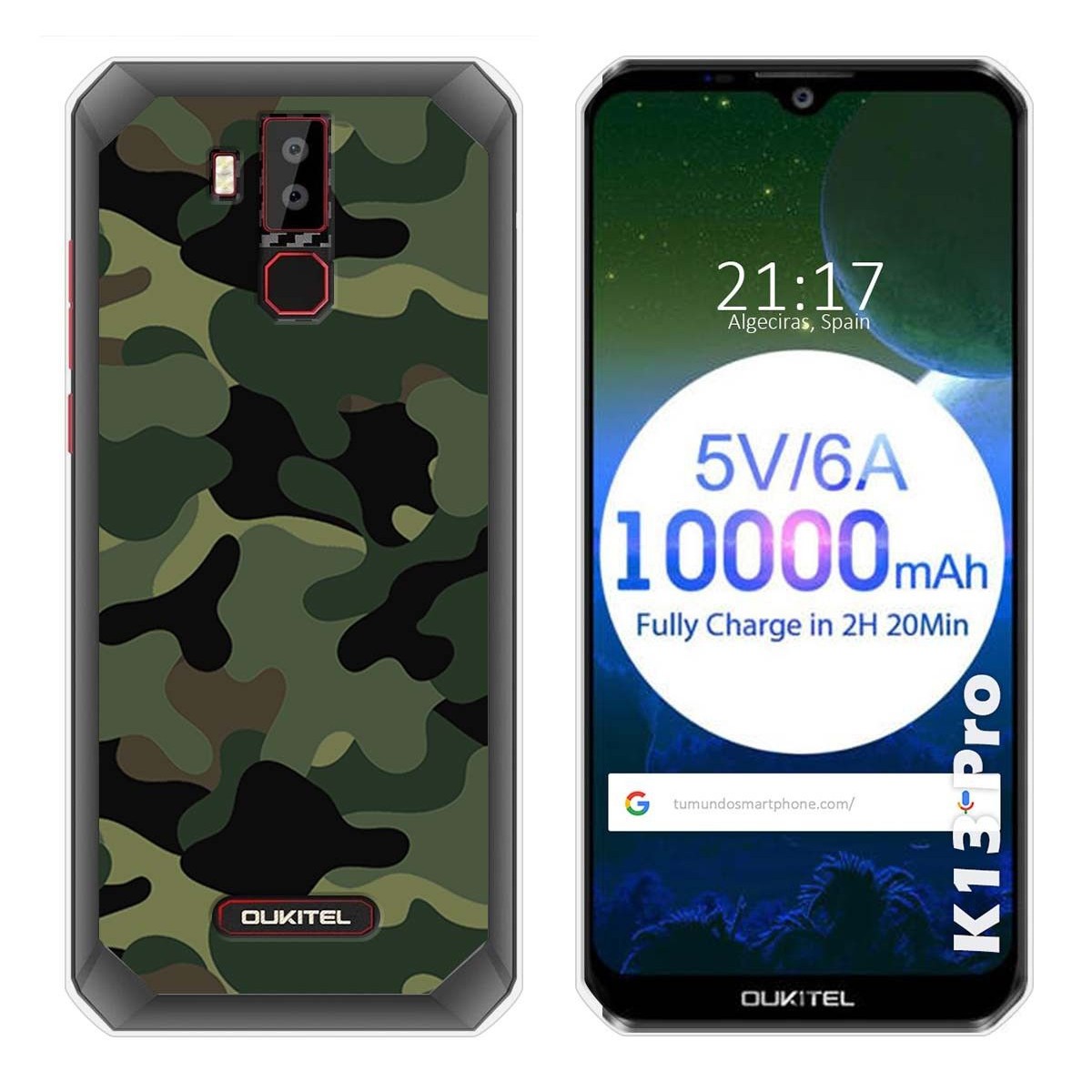 Funda Gel Tpu para Oukitel K13 Pro diseño Camuflaje Dibujos