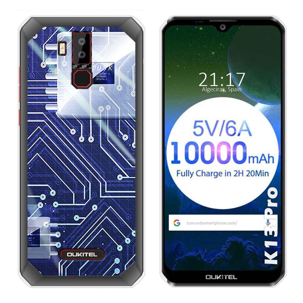 Funda Gel Tpu para Oukitel K13 Pro diseño Circuito Dibujos