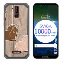 Funda Gel Tpu para Oukitel K13 Pro diseño Corazones Madera Dibujos