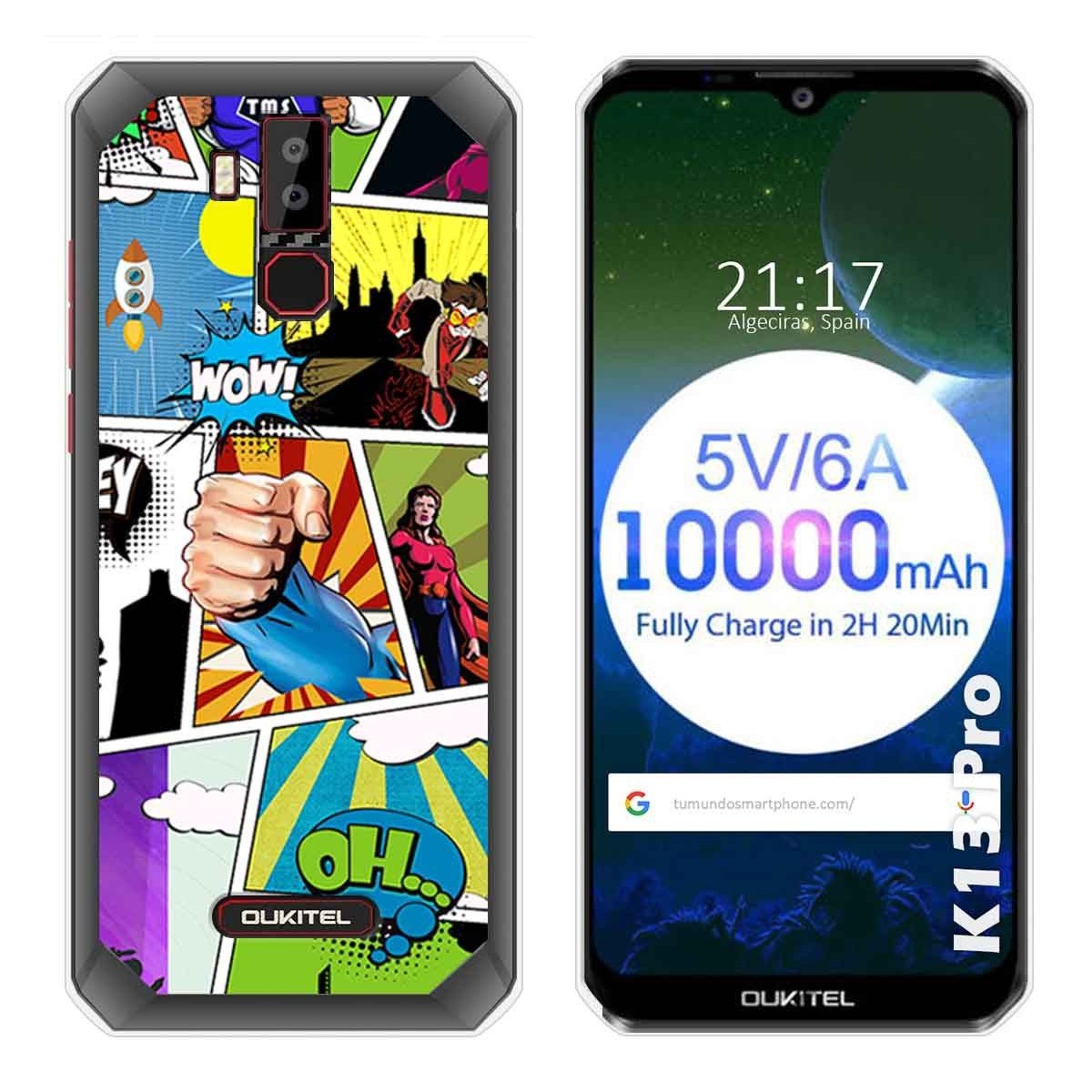 Funda Gel Tpu para Oukitel K13 Pro diseño Comic Dibujos