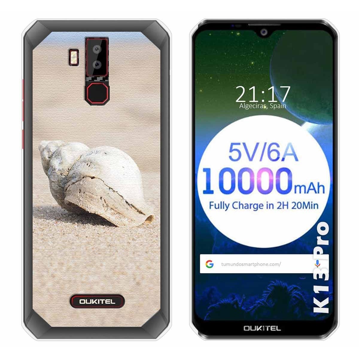 Funda Gel Tpu para Oukitel K13 Pro diseño Concha Dibujos