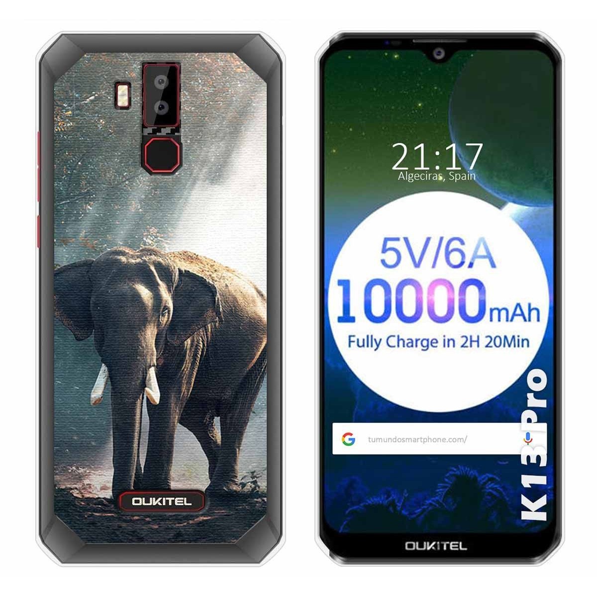 Funda Gel Tpu para Oukitel K13 Pro diseño Elefante Dibujos