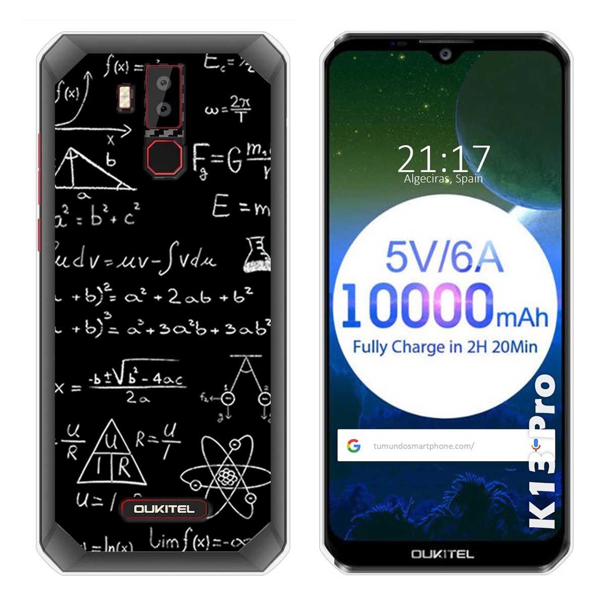 Funda Gel Tpu para Oukitel K13 Pro diseño Formulas Dibujos