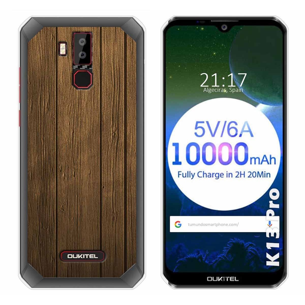 Funda Gel Tpu para Oukitel K13 Pro diseño Madera Dibujos