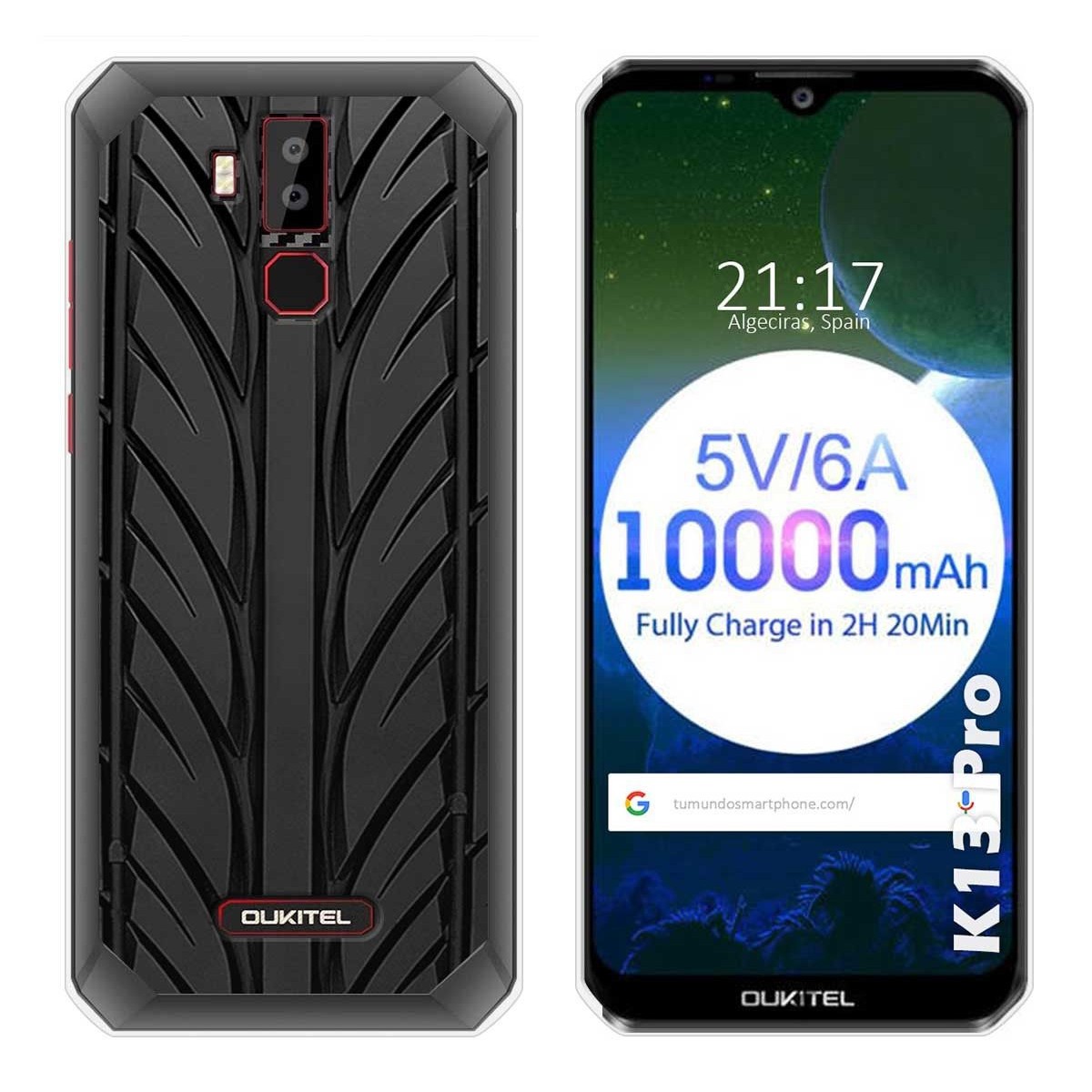 Funda Gel Tpu para Oukitel K13 Pro diseño Neumatico Dibujos